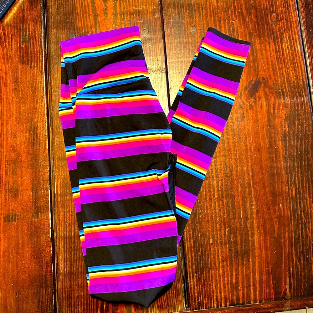 K-Deer Multicolor Stripe Full-Length Leggings
